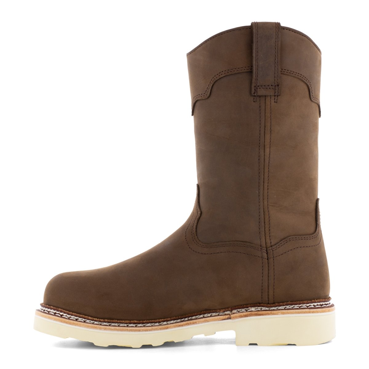 Frye Men's 10" Dark Brown Waterproof Wellignton Round Steel Round Toe Work Boot - FR40303 - 6M