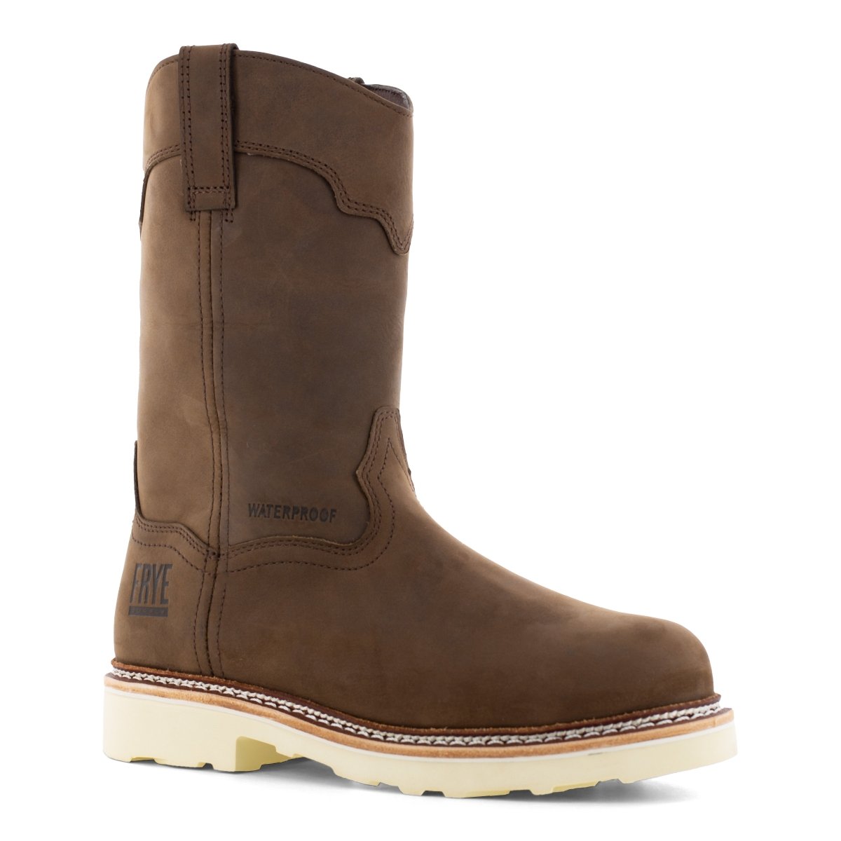 Frye Men's 10" Dark Brown Waterproof Wellignton Round Steel Round Toe Work Boot - FR40303 - 6M