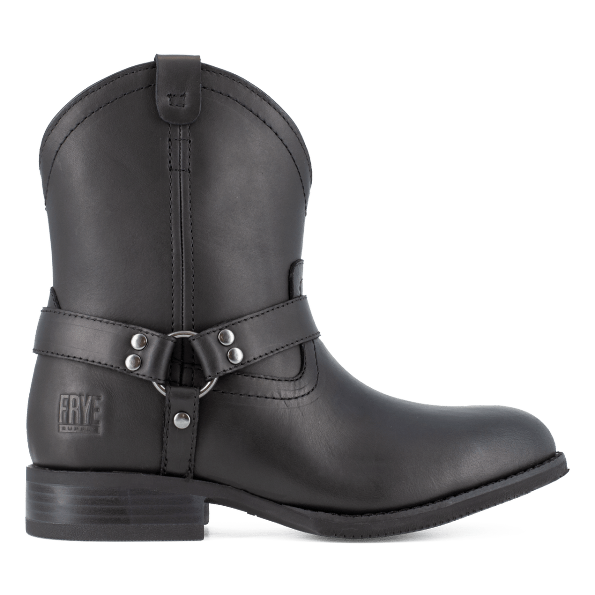 Frye Women's Black 8" Round Steel Toe Harness Work Boot - FR40601F - 5M