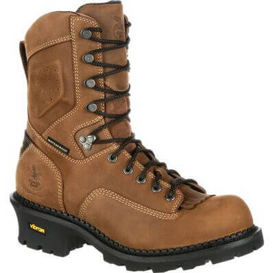 Georgia Boot Men's Comfort Core Logger 9" Waterproof Round Toe Work Boot - GB00096 - 8M