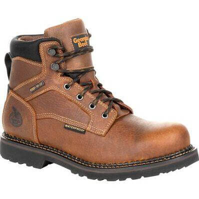Georgia Boot Men's 6" Revamp Brown Waterproof Round Toe Work Boot - GB00316 - 8M