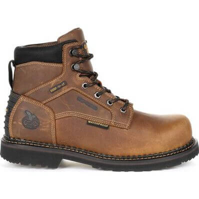 Georgia Boot Men's 6" Giant Revamp Met - Guard Waterproof Round Steel Toe Work Boot - GB00322 - 8M