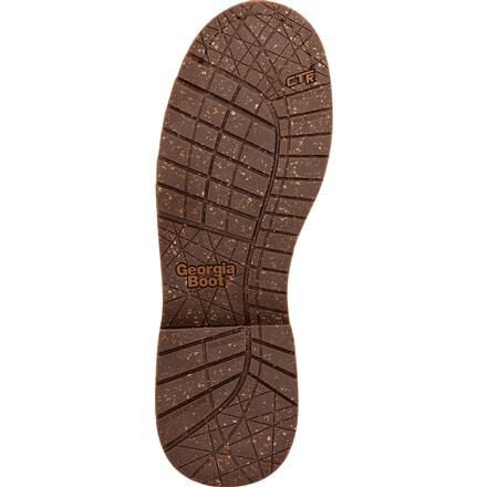 Georgia Boot Women's 6" AMP LT Brown Edge Round Alloy Toe Waterproof Work Boot - GB00515 - 6M