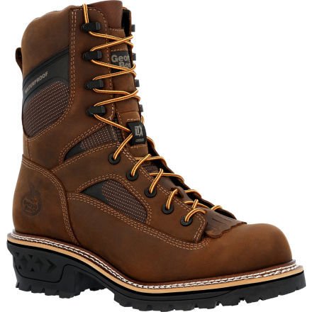 Georgia Boot Men's 9" LTX Logger Brown Composite Toe Waterproof Work Boot - GB00617 - 8M