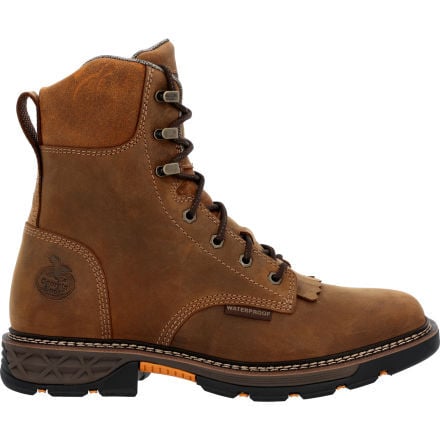 Georgia Boot Men's Carbo - Tec FLX Waterproof Lacer 8" Brown Work Boot - GB00623 - 7M