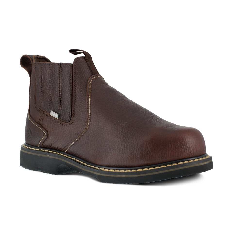 Iron Age Men's 6" Groundbreaker Met Guard Brown Work Shoe - IA5018 - 7M