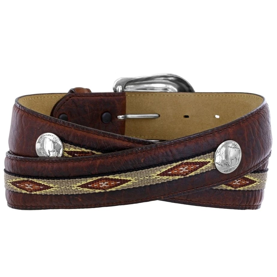 Justin Men's Northern Bison Brown Western Belt - C13655 - 32