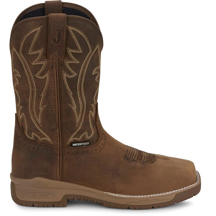 Justin Boots Men's 11" Nitread Square Toe Work Boots - CR3211-7D