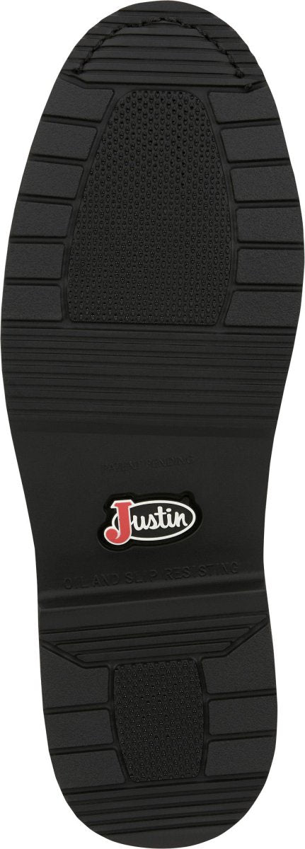 Justin Men's 8" Livestock Aged Bark Round Toe Waterproof Work Boot - OW604 - 8D
