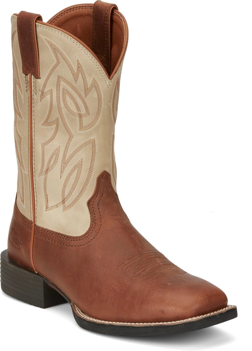 Justin Men's 11" Canter Whiskey Brown Square Toe Western Boot - SE7510 - 8D