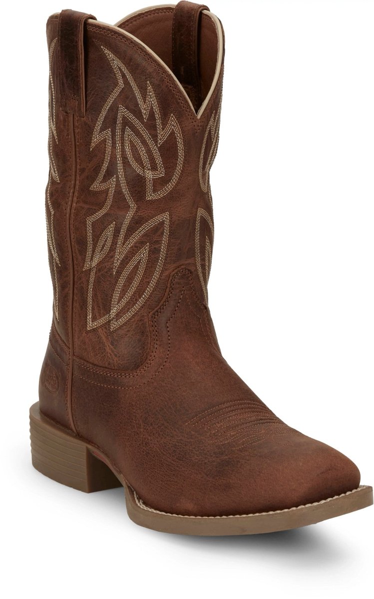Justin Men's 11" Canter Amber Brown Square Toe Western Boot - SE7516 - 8D