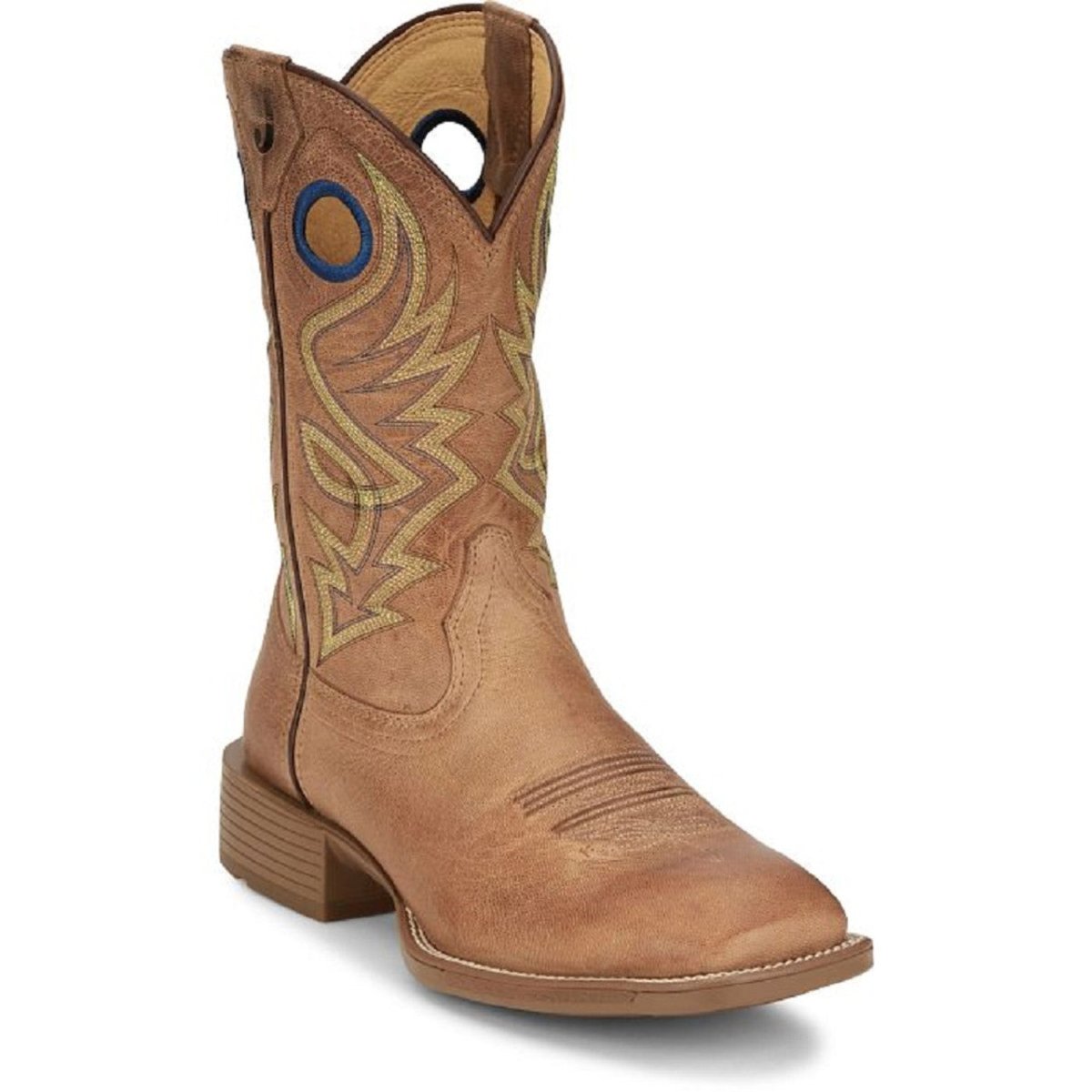 Justin Men's 11" Pickett Tan Goat Wide Square Toe Western Boot - UN7150 - 8D