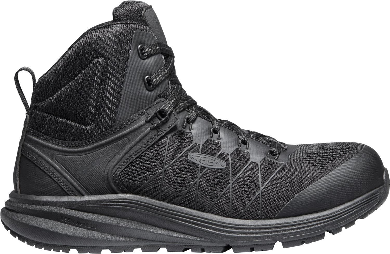 KEEN Utility Men's 7" Vista Black Energy Mid Round Composite Toe Work Boot - 1024592 - 7D
