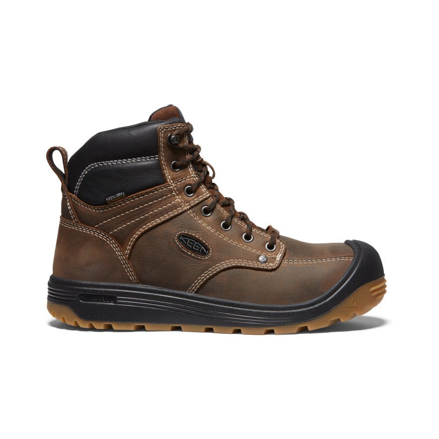 KEEN Utility Men's 7" Waterproof Fort Wayne Round Carbon Fiber Toe Work Boot - 1027100 - 7D