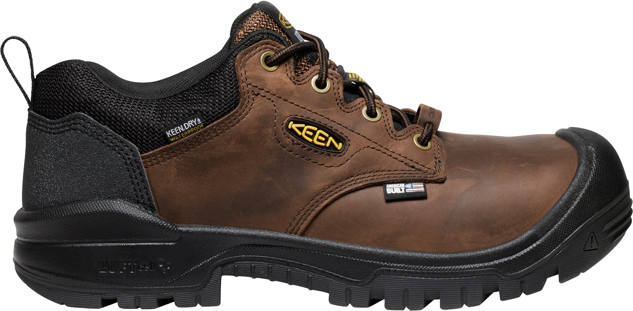 KEEN Utility Men's Brown Independence Oxford Carbon Fiber Waterproof Work Shoe - 1028285 - 7D