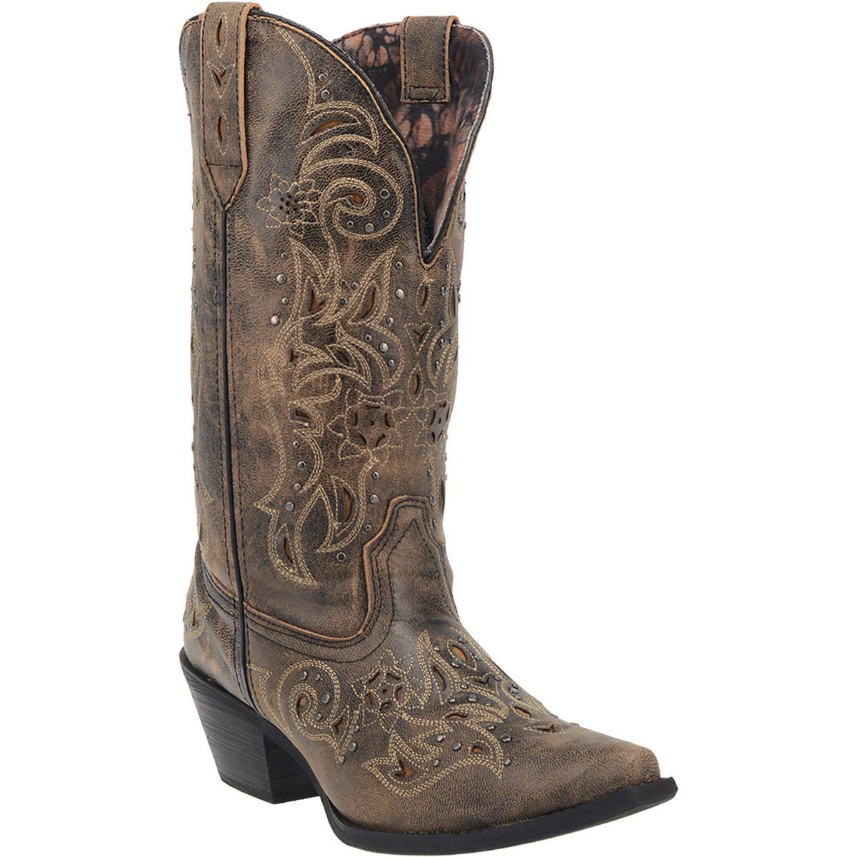 Laredo Women's 12" Vanessa Snip Toe Brown Western Boot - 52050 - 6W