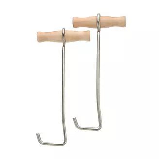 M&F Western 13" Natural Wood Boot Hooks - 04026