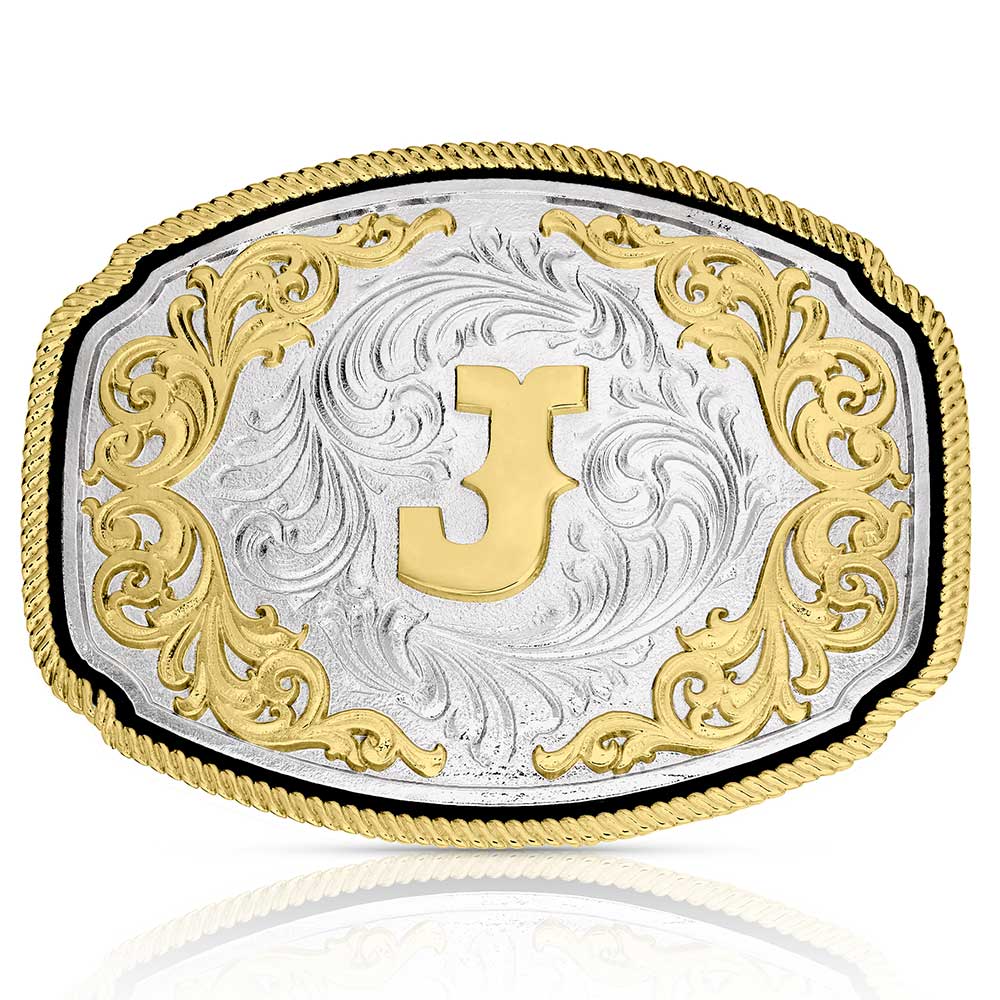 Montana Silversmiths Western Initial Buckle - Style J - A1047J