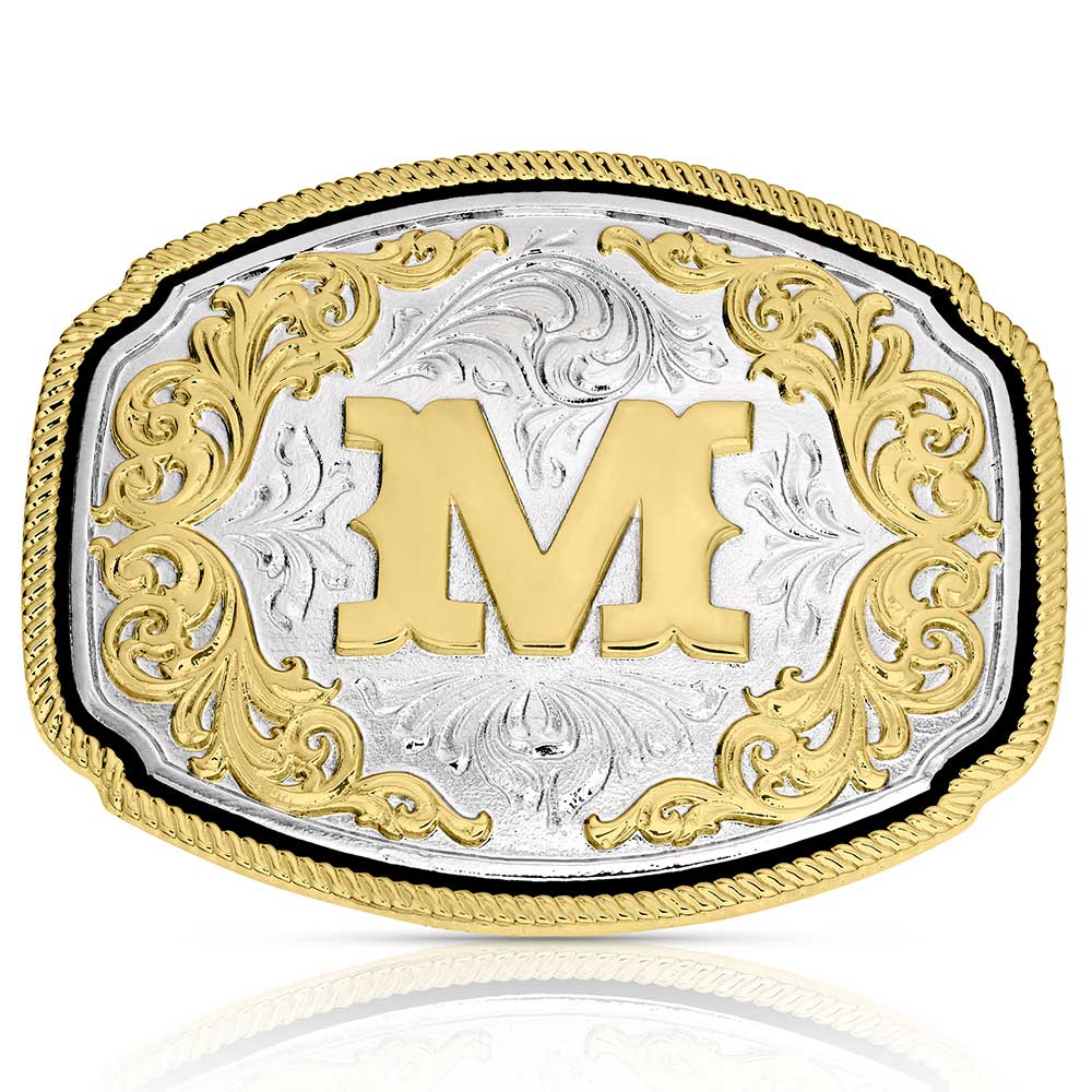 Montana Silversmiths Western Initial Buckle - Style M - A1047M