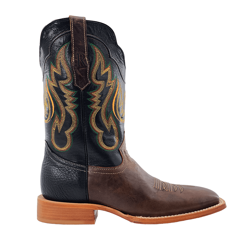 R. Watson Men's 11" Toscama Miel Soto Antique Miel Goat and Black Luster Goat Western Boot - RW8003-2-9B
