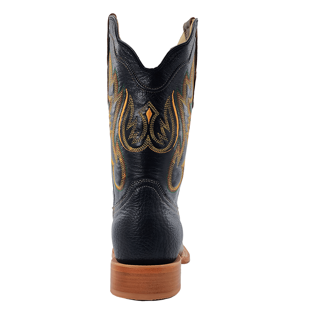 R. Watson Men's 11" Toscama Miel Soto Antique Miel Goat and Black Luster Goat Western Boot - RW8003-2-9B