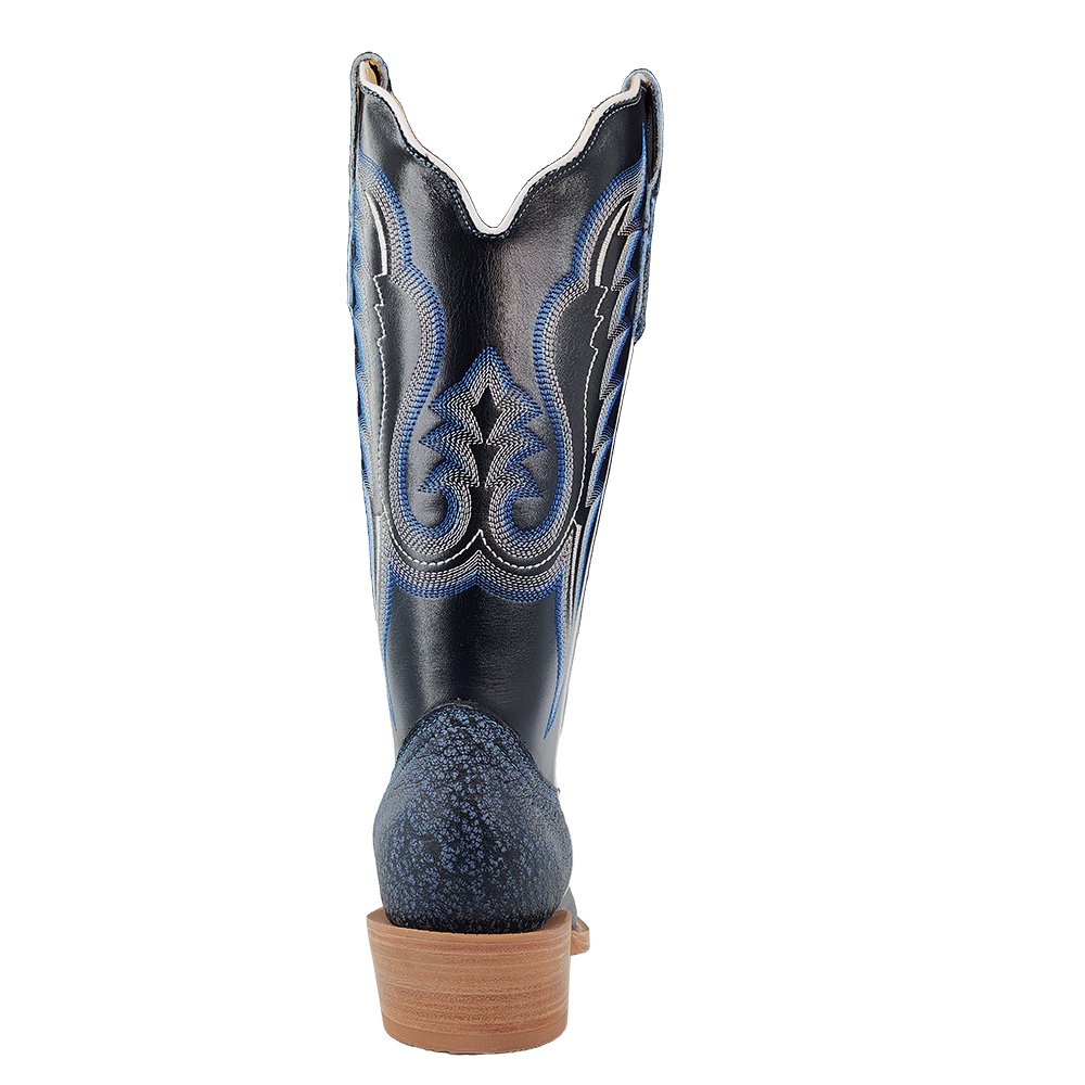 R Watson Women's 13" Midnight Blue Cape Buffalo Cowhide Western Boot - RWL7103 - 1 - 10.5B