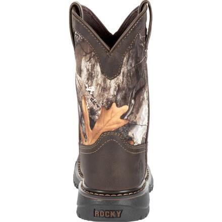 Rocky Boys 8" Ride FLX Brown Realtree Camo Square Toe Waterproof Western Boots - RKW0258C - 8.5M