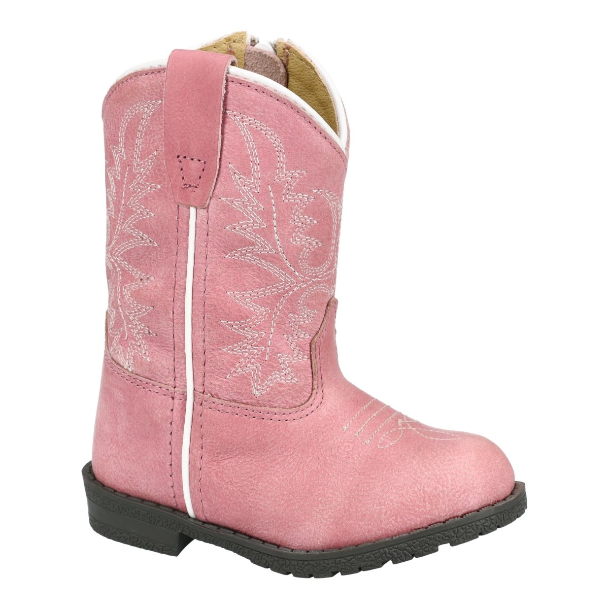 Smoky Mountain Toddler Girls Hopalong Pink Distress Leather Western Boot - 3423T - 3D