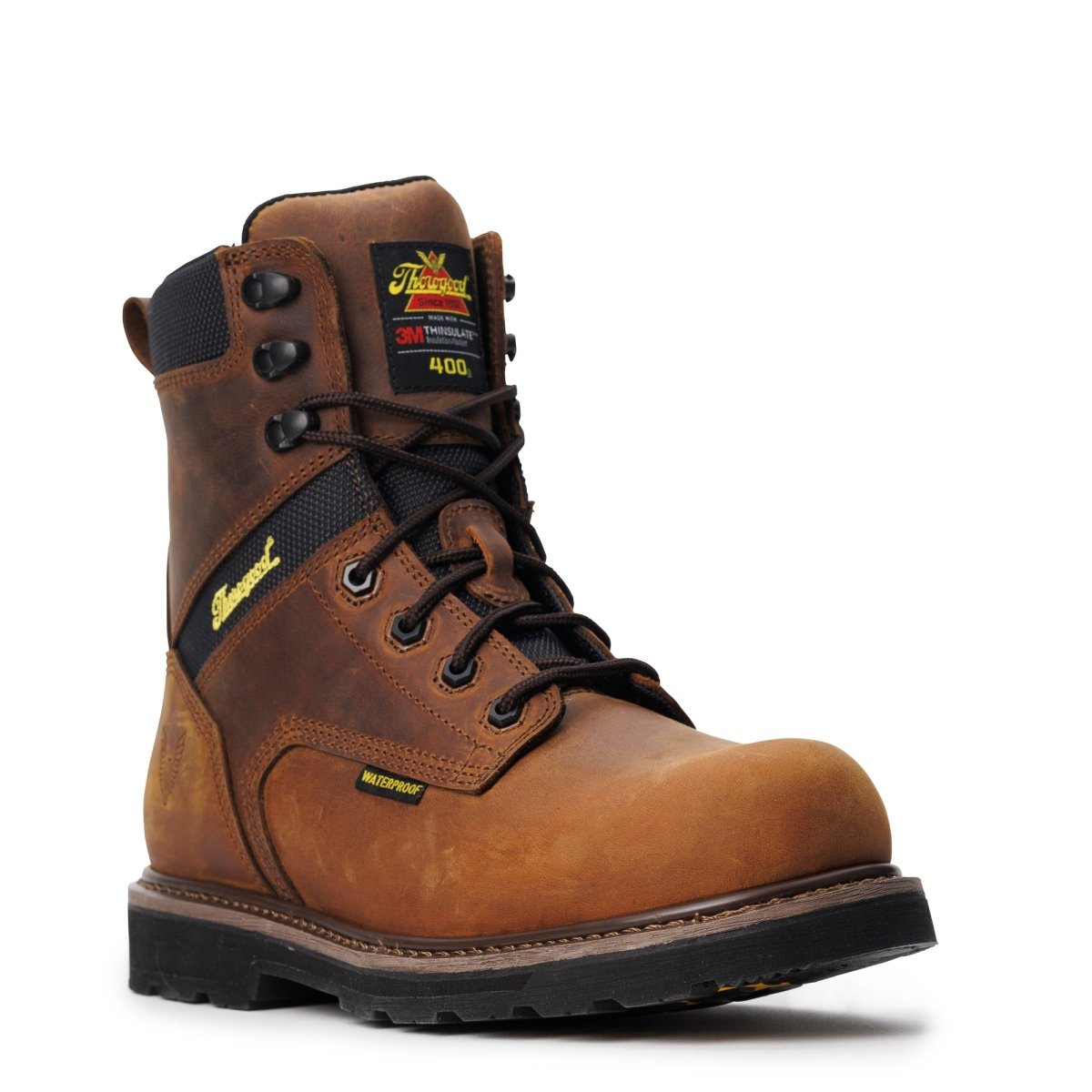 Thorogood Men's 8" Jobsite Series Crazy Horse Waterproof Insulated Comp Toe Work Boot - 804 - 4244 - 7M