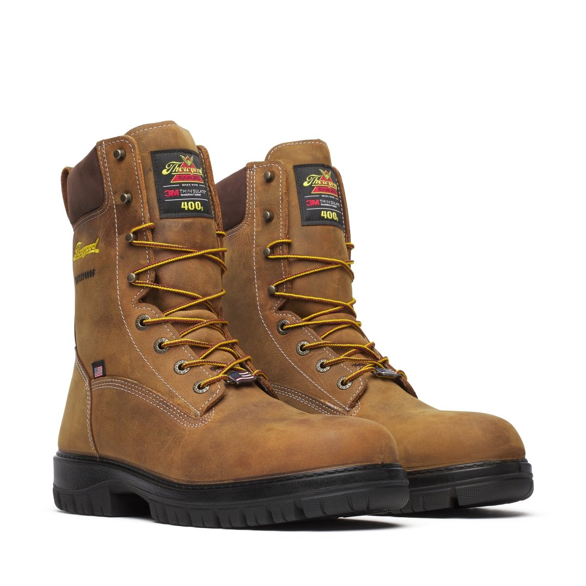 Thorogood Men's 8" Genesis Series Chestnut Waterproof Insulated Nano Comp Toe Work Boot - 804 - 4259 - 7D