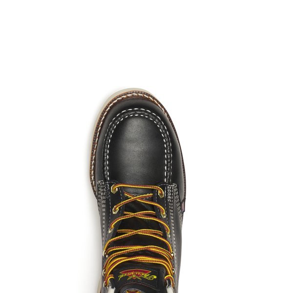 Thorogood Men's 6" Maxwear Wedge American Heritage Black Steel Safety Moc Toe Work Boot - 804 - 6201 - 7D