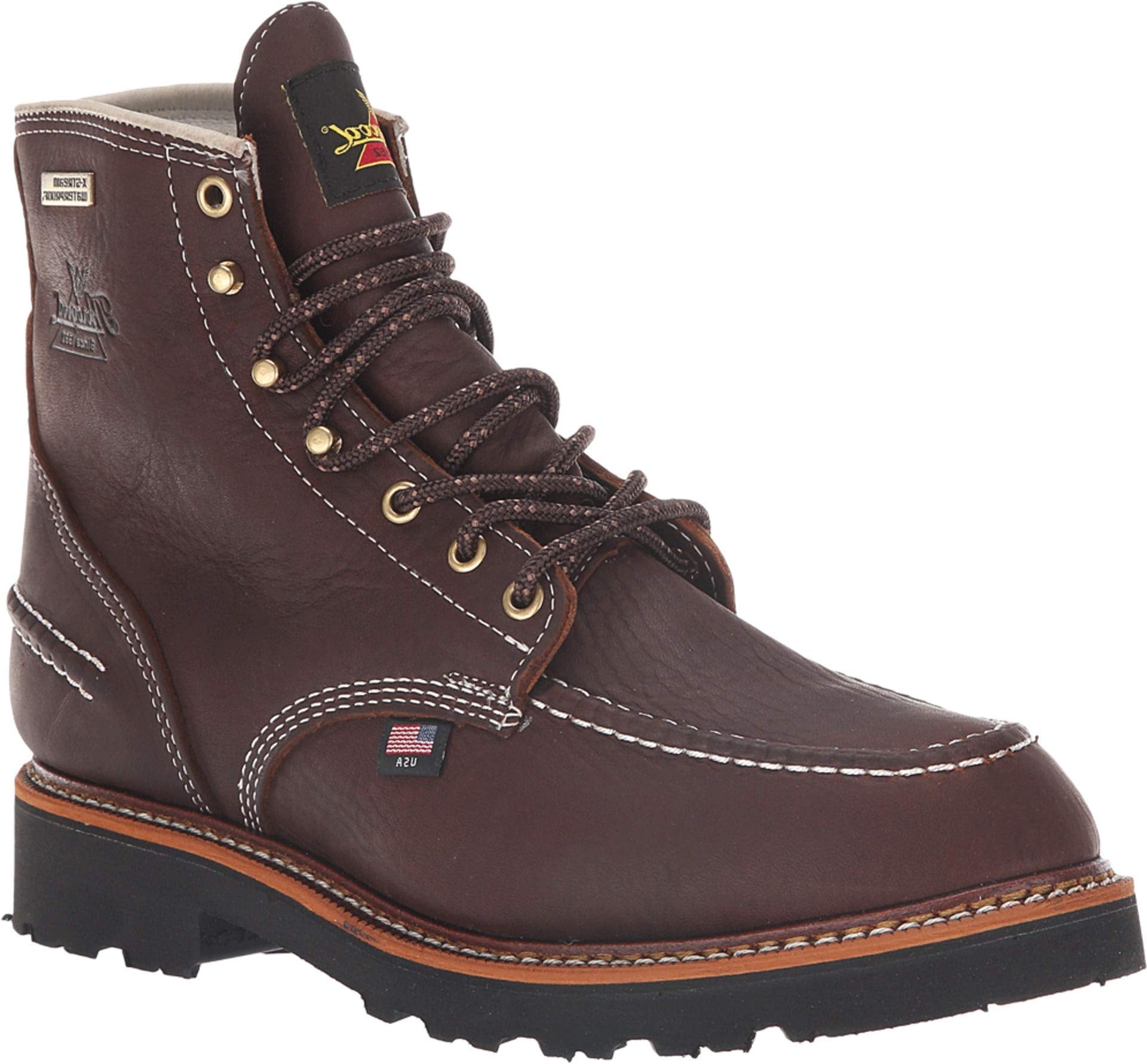 Thorogood Men's 6" Waterproof 1957 Series Flyway Briar Pitstop Moc Toe Work Boot - 814 - 4140 - 8D