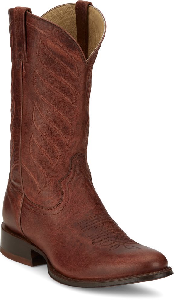 Tony Lama Men's 12" Cognac Goat Leather Lenado Boots - DR3036 - 7D