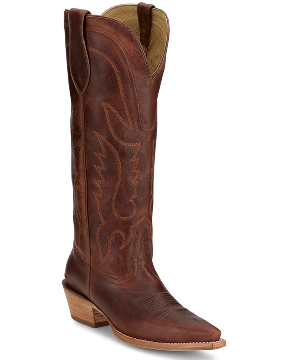 Tony Lama Women's Derby Jess Tall Western Boots - Snip Toe - DR4251 - 6B