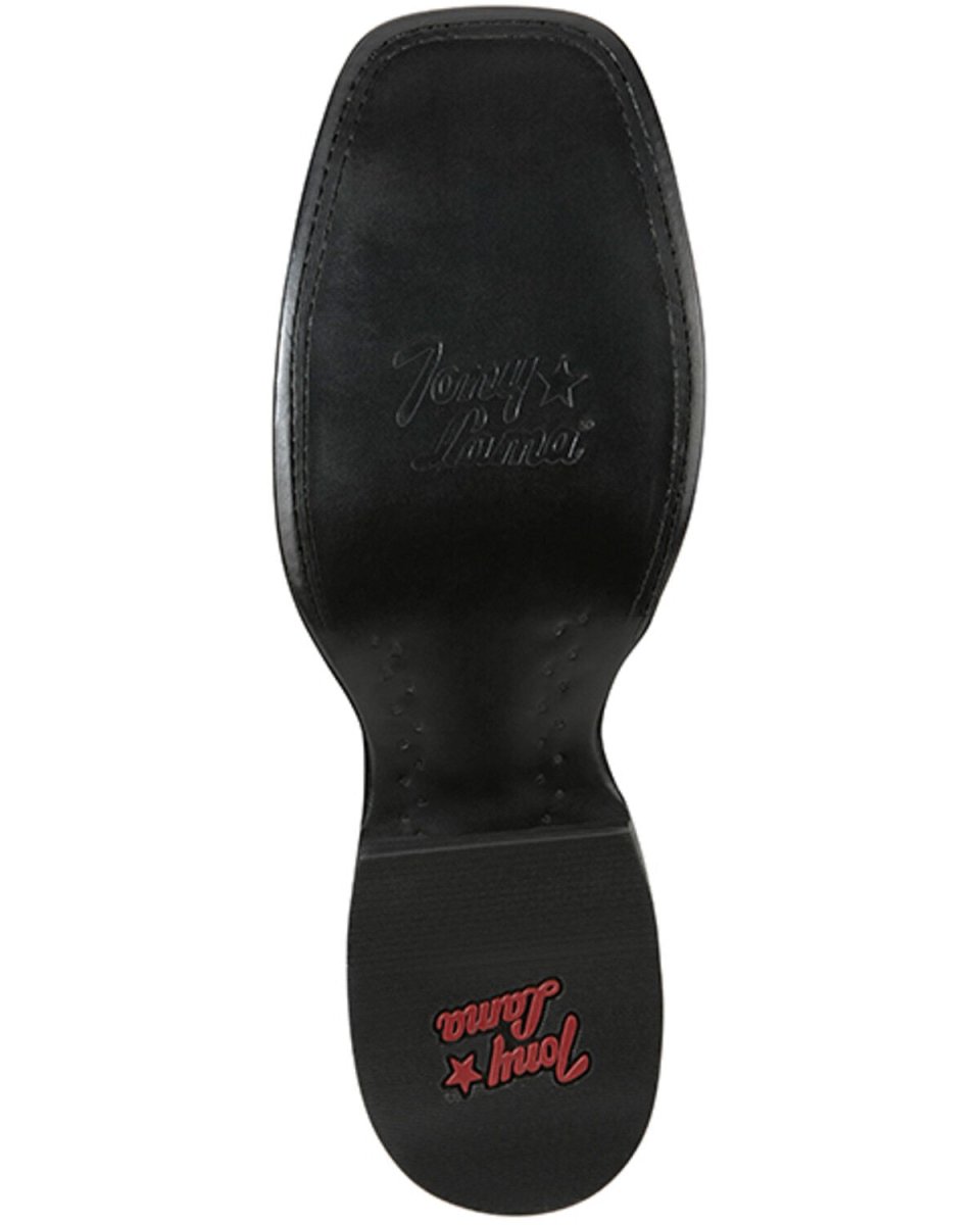 Tony Lama Men's 11" Lars Dusk Black Square Toe Western Boots - RN3517 - 7D