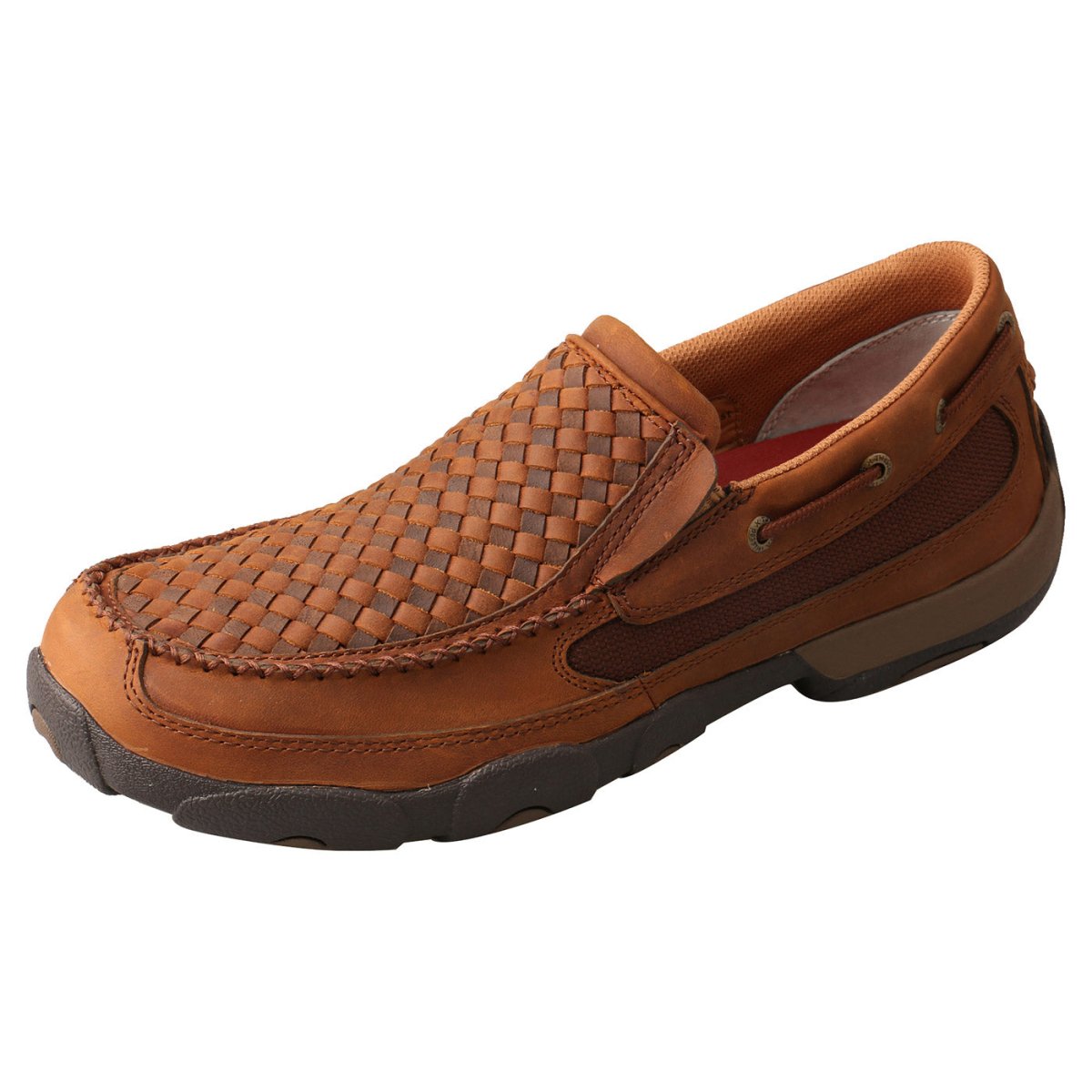 Twisted X Men's Oiled Saddle Slip - On Driving Moc - MDMS017 - 7M
