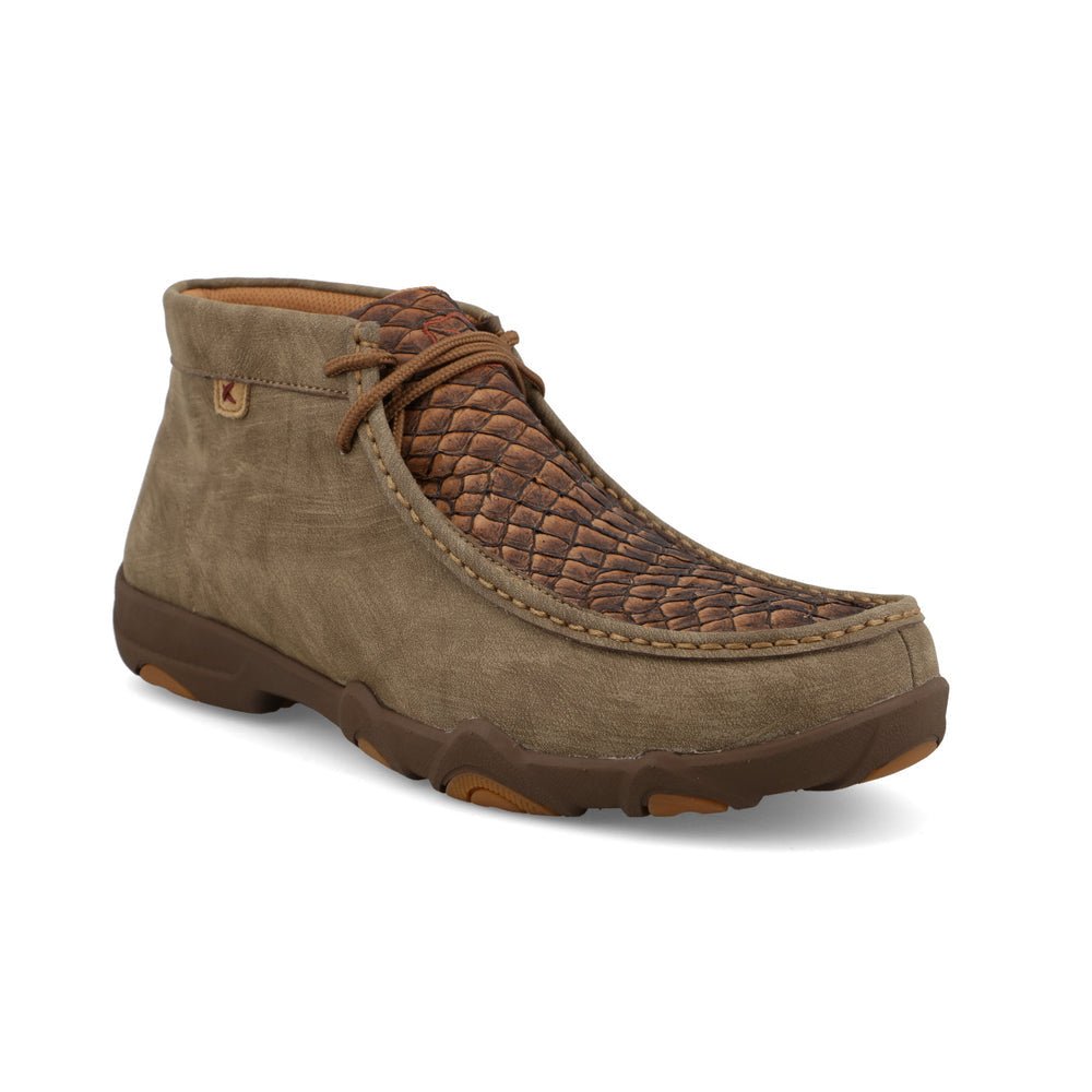 Twisted X Men's 4" Dark Tan & Shitake Ultralite Driving Moc Toe Boot - MDMU004 - 7M
