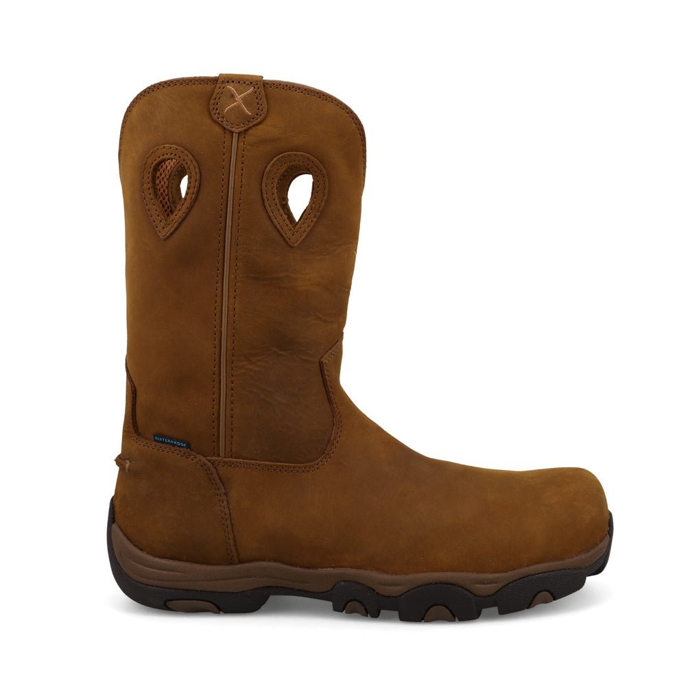 Twisted X Men's 11" Distressed Saddle Pull - On Round Toe Hiker Boot - MHKBNW1 - 7M