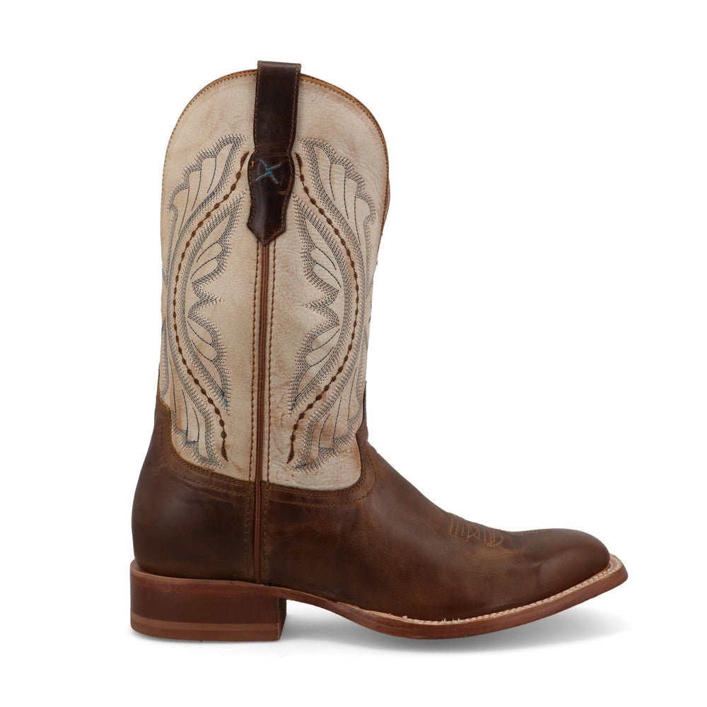 Twisted X Men's 12" Tobacco Brown & Sand Square Toe Western Boot - MRAL039 - 7D