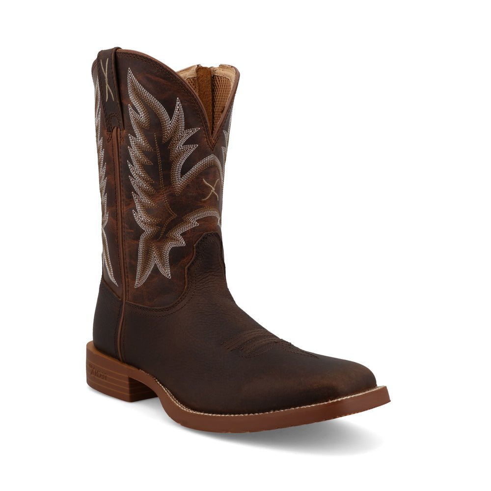 Twisted X Men's 11" Tobacco Brown & Adobe Tech X Western Boot - MXTR013 - 7D
