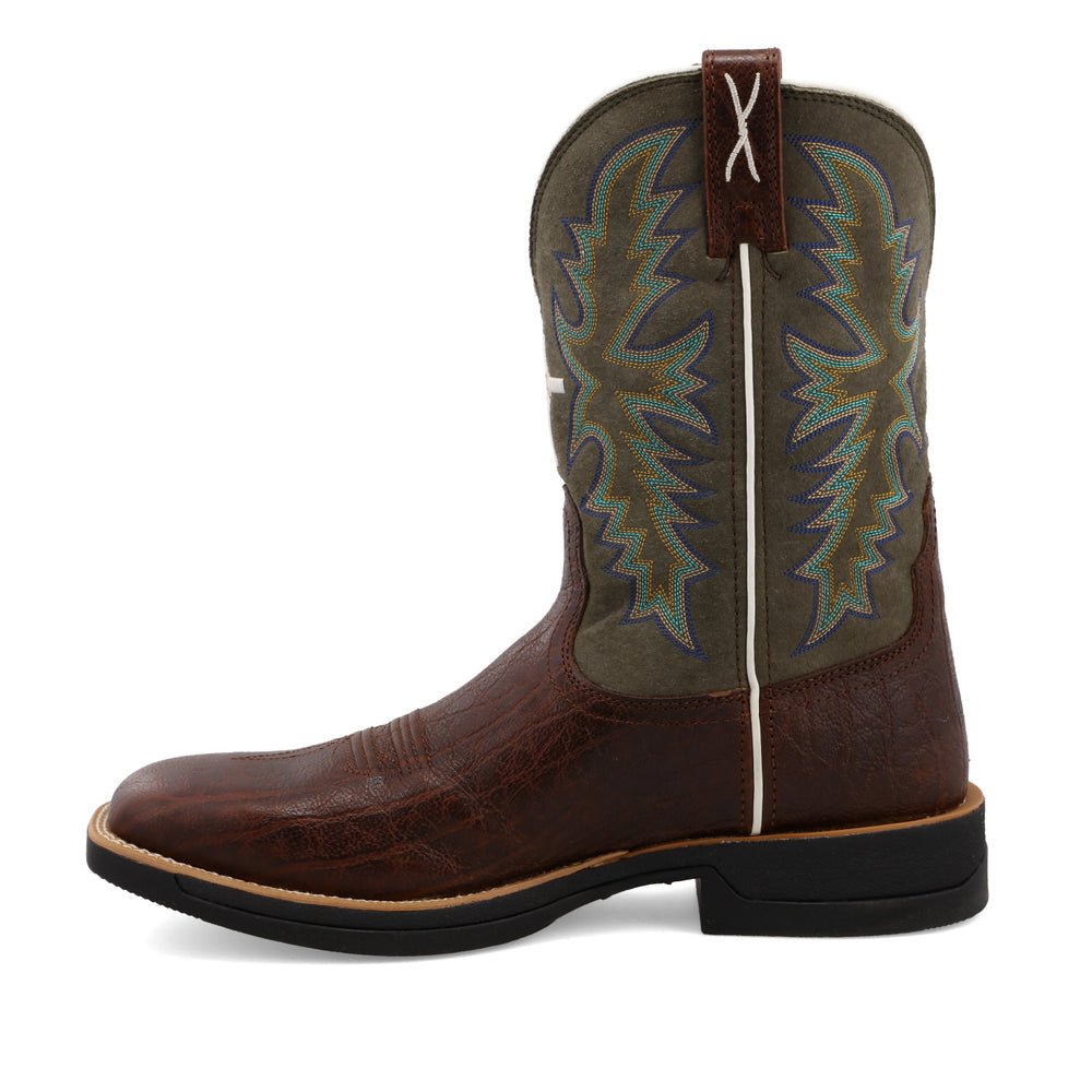Twisted X Men's 11" Tech X Brown & Green Western Boot - MXW0004 - 7D