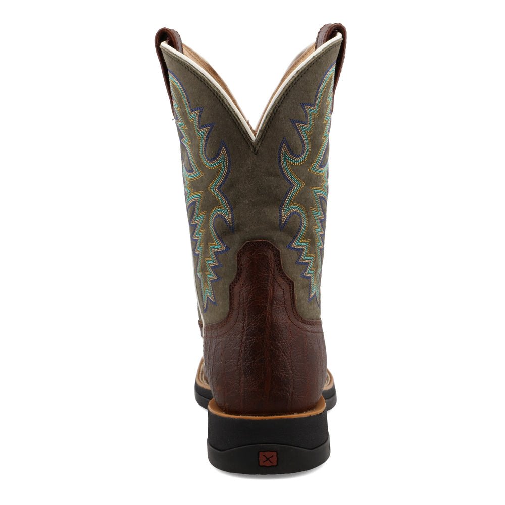 Twisted X Men's 11" Tech X Brown & Green Western Boot - MXW0004 - 7D