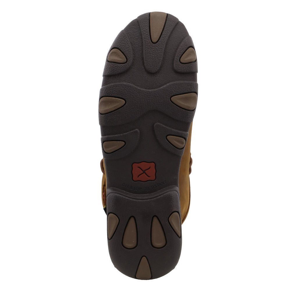 Twisted X Women's 4" Chukka Driving Moc Distressed Saddle Comp Toe Work Shoe - WDMCTM1 - 5.5M