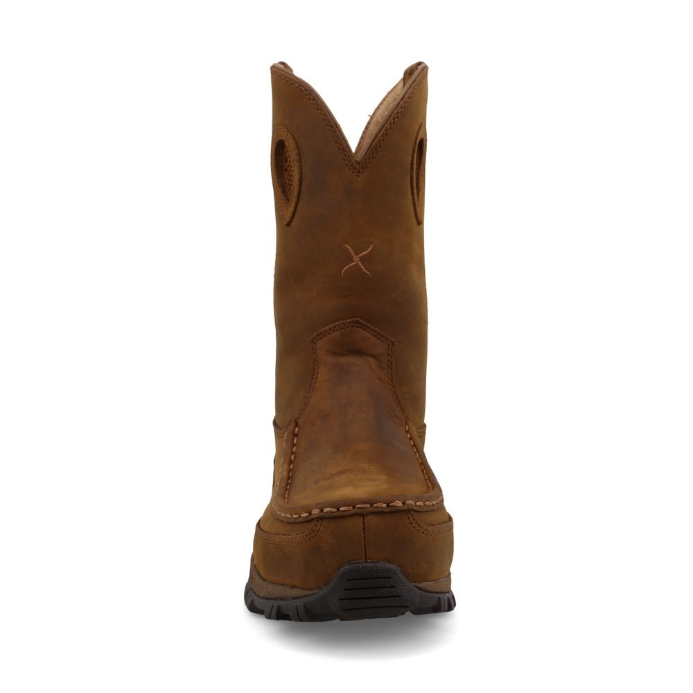 Twisted X Women's 10" Distressed Saddle Pull On Nano Toe Hiker Work Boot - WHKBNW1 - 5.5M