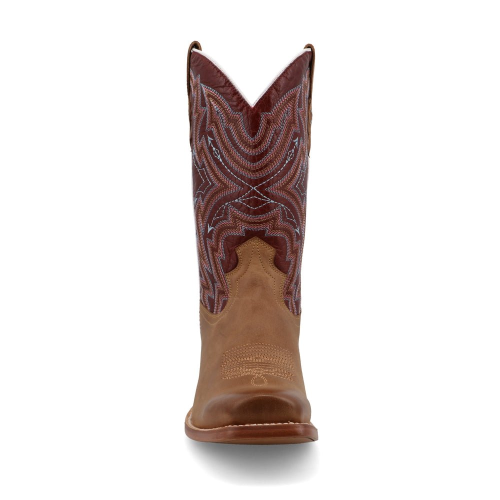 Twisted X Women's 11" Rancher Peanut & Oxblood Square Toe Western Boot - WRAL025 - 5.5B