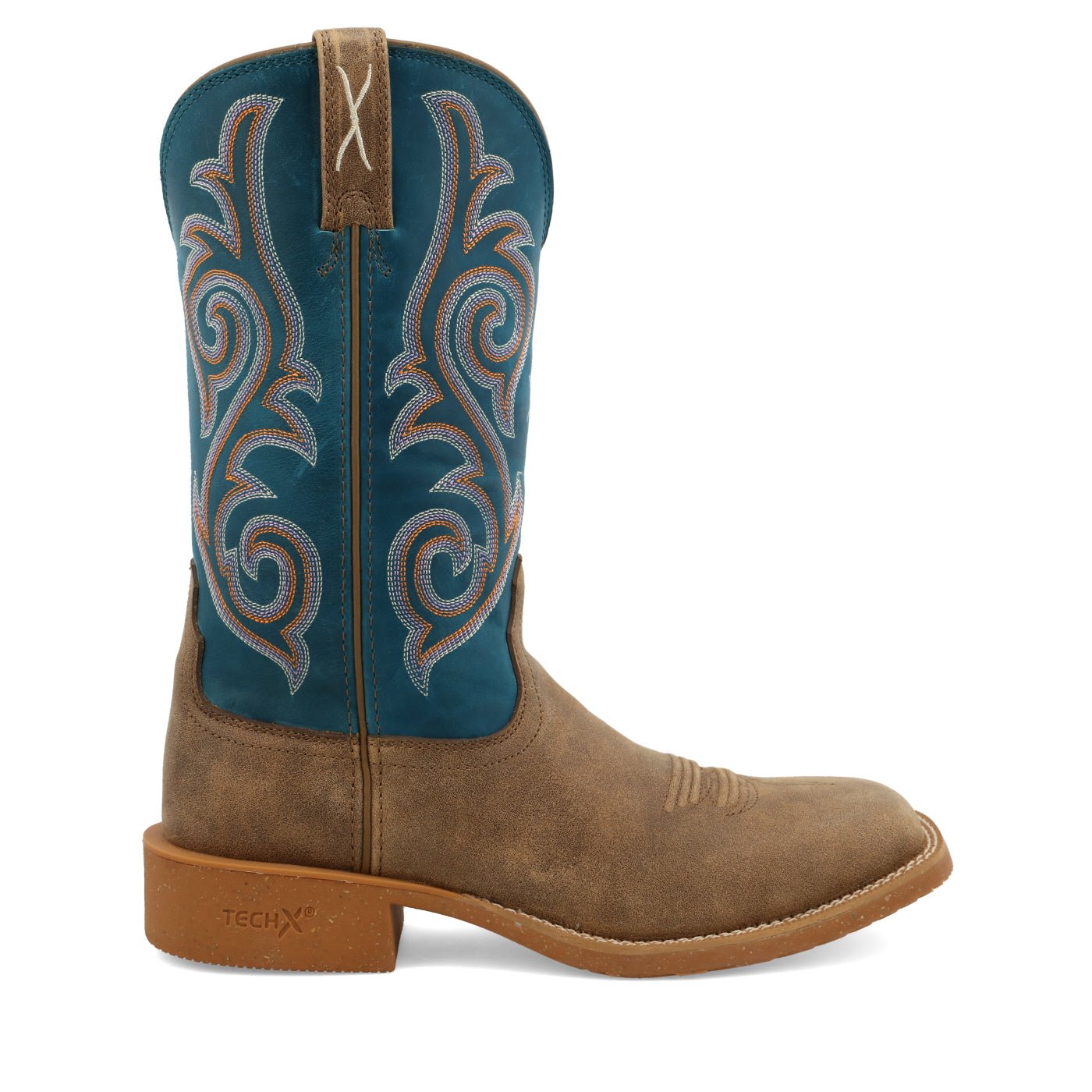 Twisted X Women's 11" Tech X Boot Bomber and Stormy Blue Square Toe Western Boot - WXTR001 - 5.5B