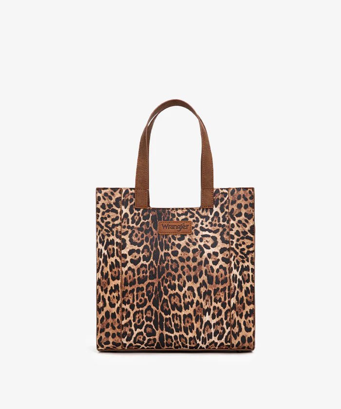 Wrangler Leopard Print Tote Bag - Brown - WG296-8900BR