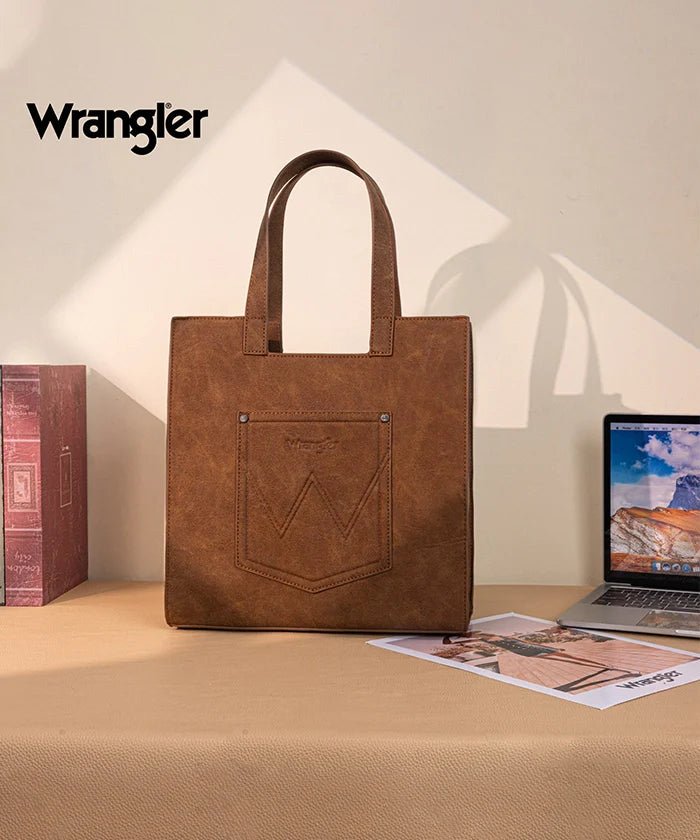 Wrangler Leopard Print Tote Bag - Brown - WG296-8900BR