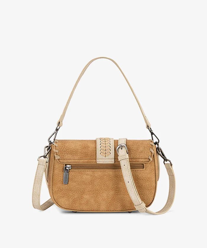 Wrangler Braided Tassle Saddle Crossbody Bag - Brown - WG454-2003BR