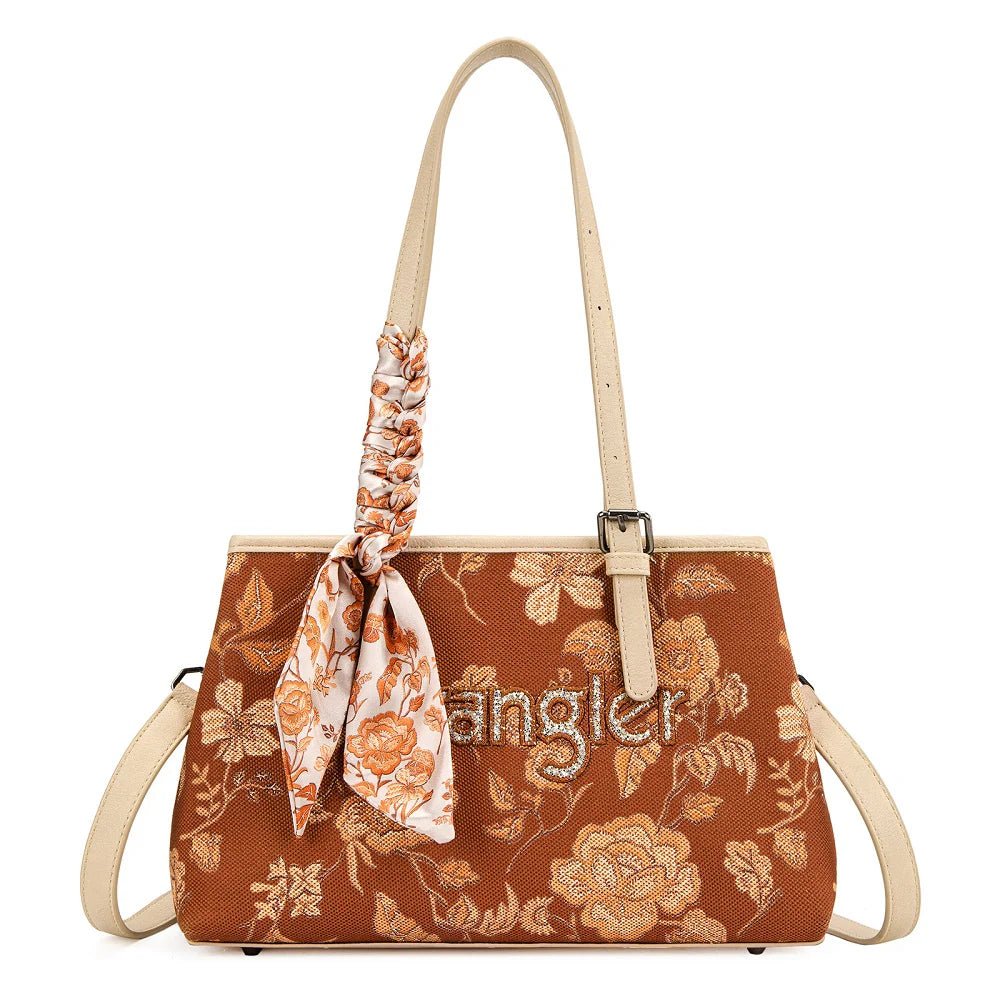 Wrangler Vintage Floral Print Canvas Shoulder Bag - Multiple Colors - WG510-8130BR